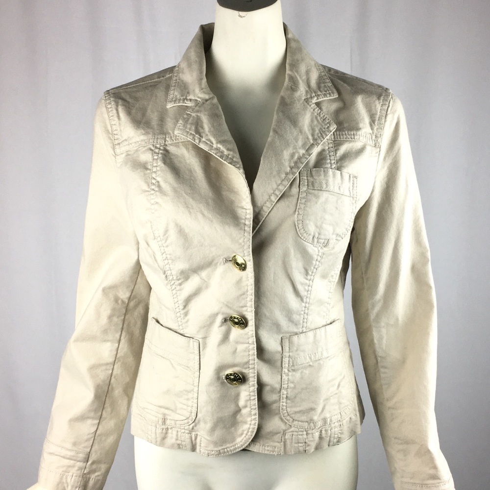 Tommy Hilfiger Khaki Tan Light Jacket Coat Size 6